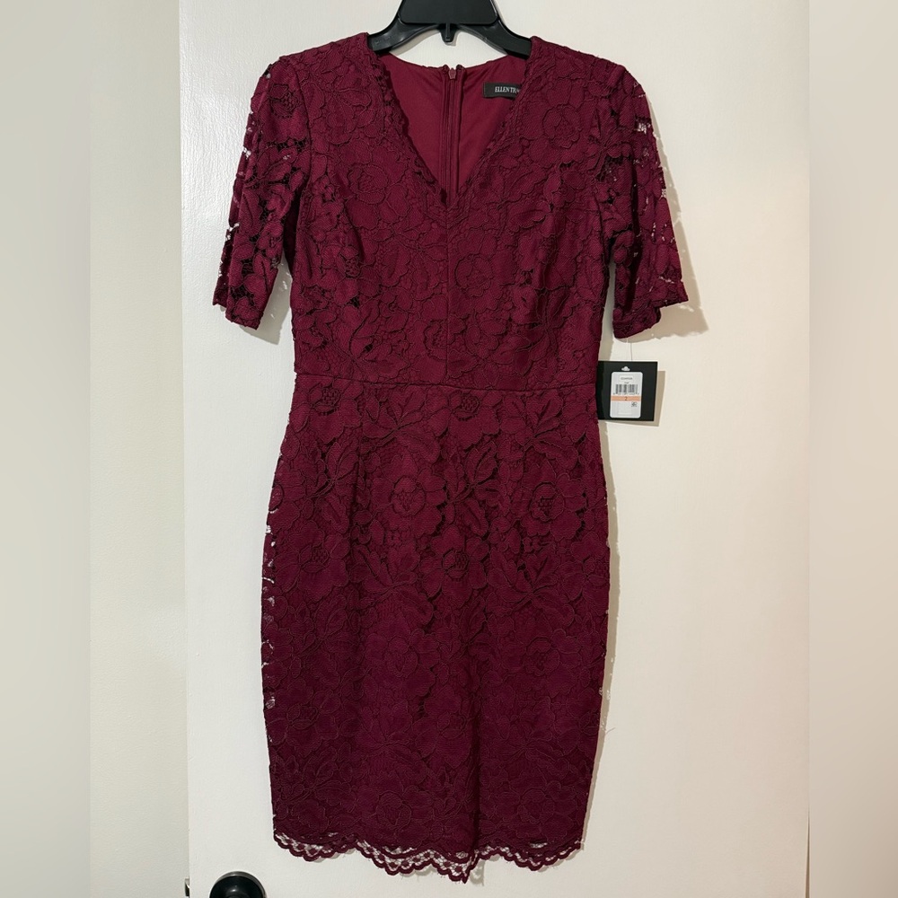 Ellen Tracy V Neck Floral Pattern Dress NWT